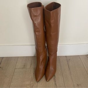 LKBennett Heeled Tall Boots with Ruffle